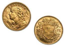 Moeda de ouro suíça de 20 francos