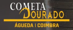 Logótipo da Cometa Dourado com as localizações Águeda e Coimbra